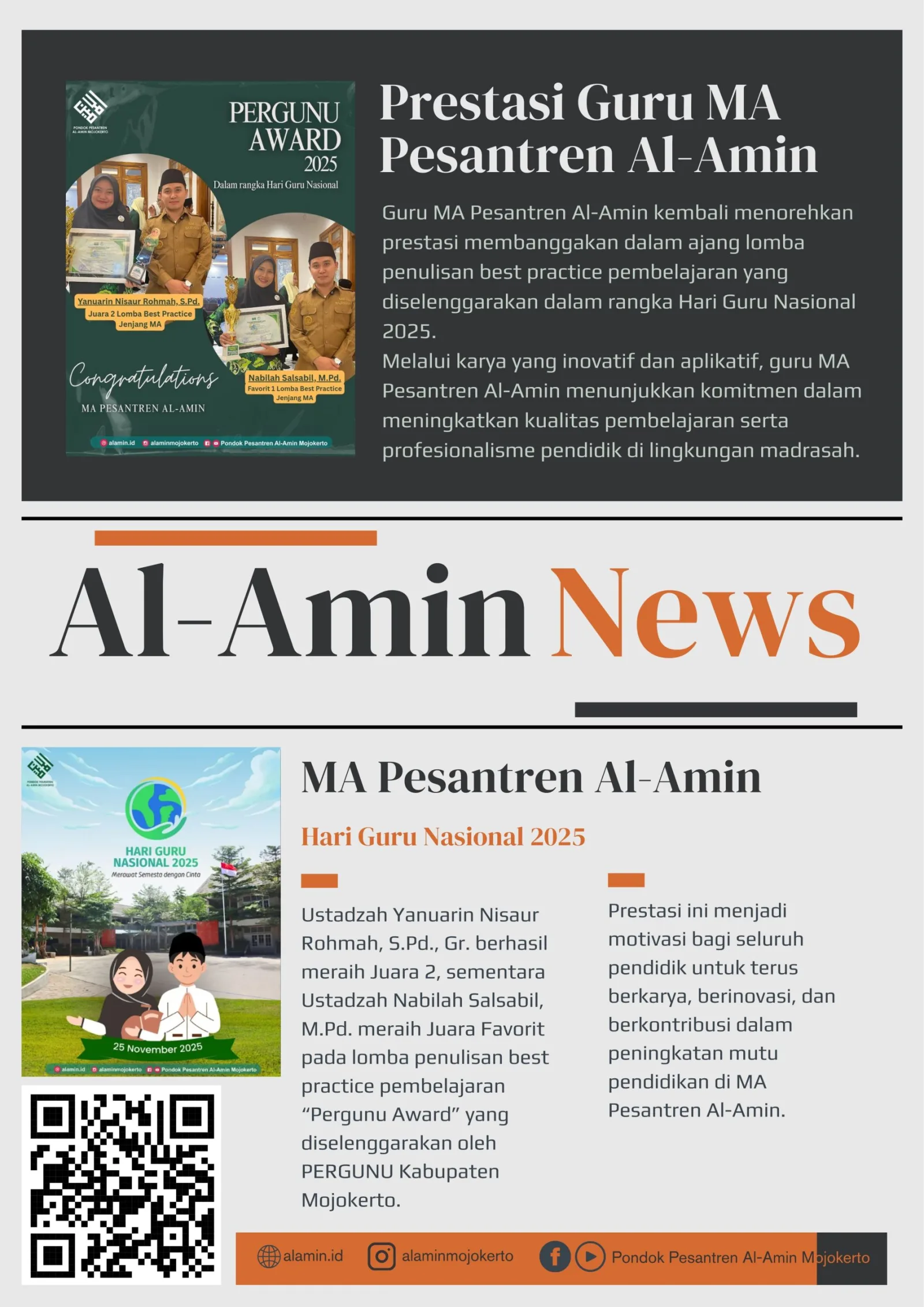 Prestasi Guru MA Pesantren Al-Amin