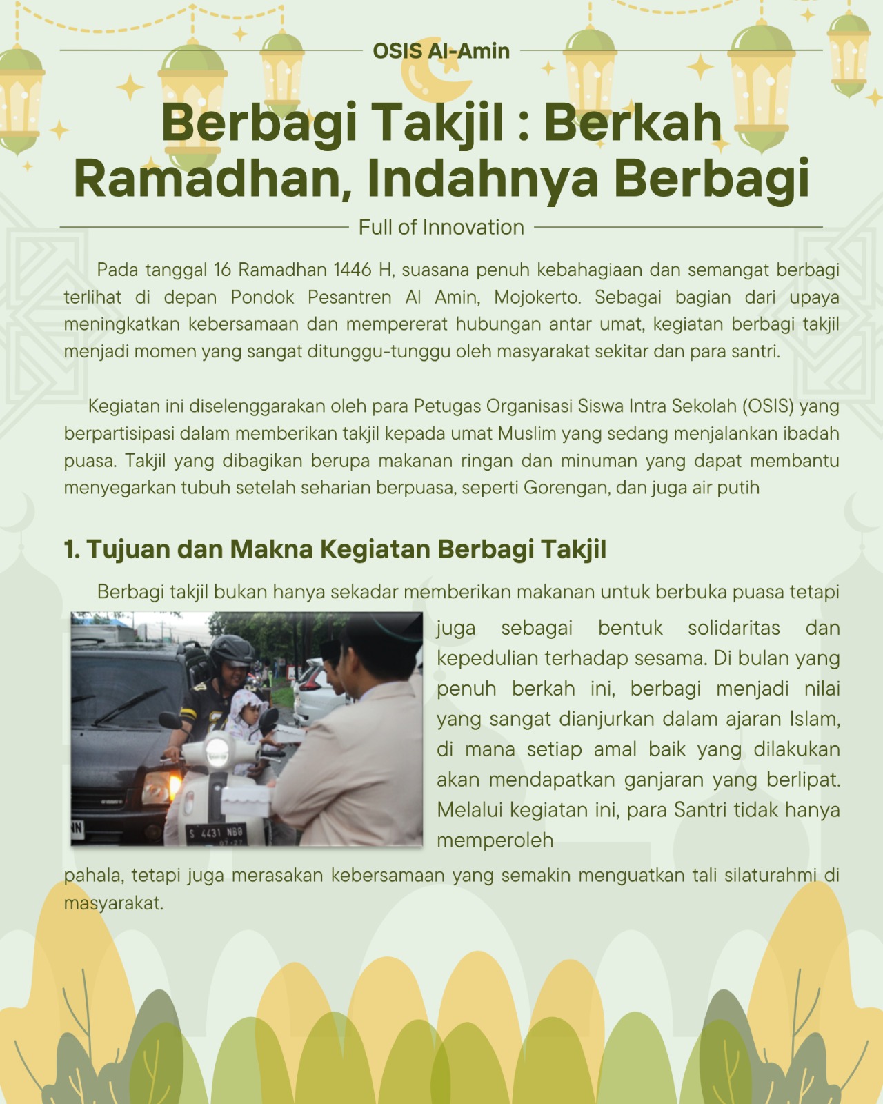 Berbagi Takjil: Berkah Ramadhan, Indahnya Berbagi