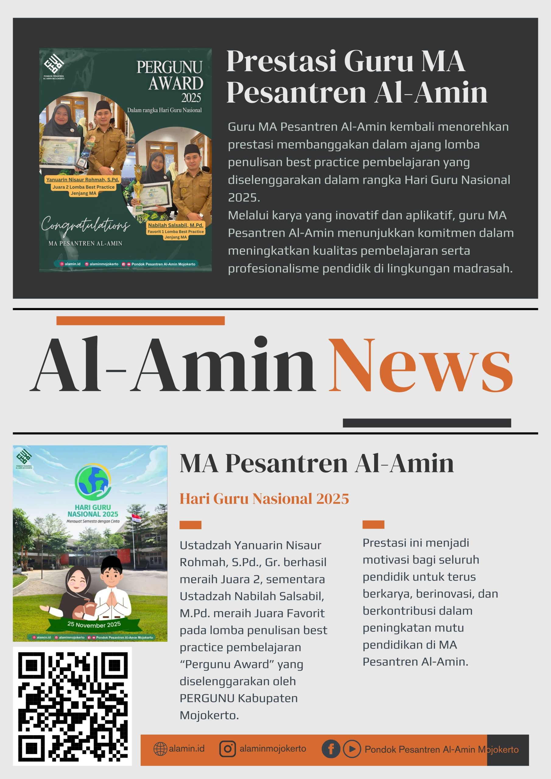 Prestasi Guru MA Pesantren Al-Amin